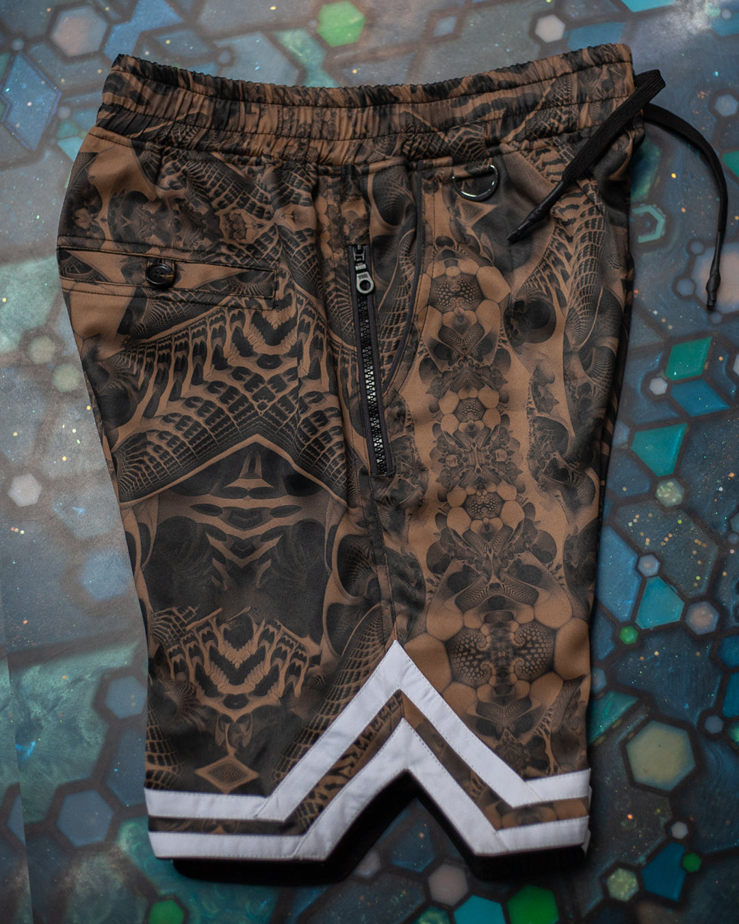 Boxing Short White Mountains / Satino - EARTH SANDOKAN